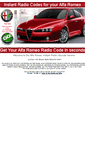 Mobile Screenshot of alfa-romeo-radio-code.co.uk